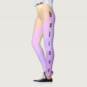 schattige heldere neonborstels eenhoorn kleuren leggings