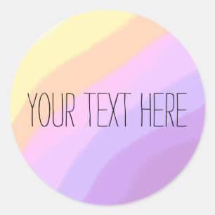 schattige heldere neonborstels eenhoorn kleuren ronde sticker