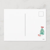 Schattige helemaal witte kerst feestdagenkaart (Achterkant)