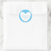 Schattige hemelsblauw hart klaslokaal Valentijnsda Ronde Sticker (Tas)