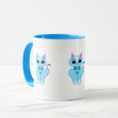Schattige hemelse kat mok (Voorkant links)