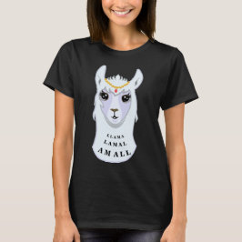 Schattige Hemelse Lama Koningin T-shirt
