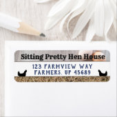 Schattige Hen House Achtertuin Boerderij Kippen en Etiket (Insitu)