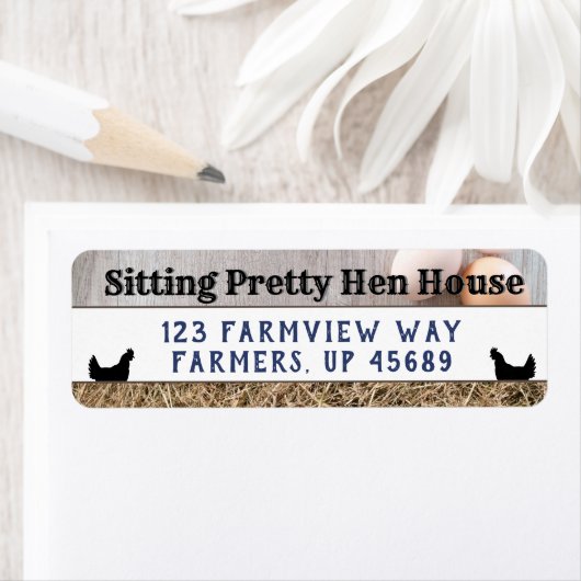 Schattige Hen House Achtertuin Boerderij Kippen en Etiket (Insitu)