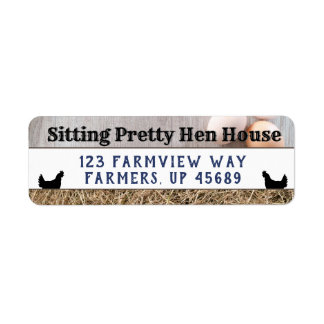 Schattige Hen House Achtertuin Boerderij Kippen en Etiket