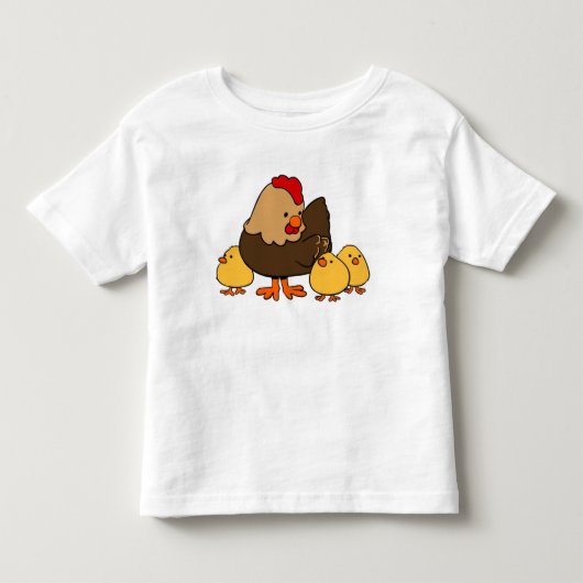 Schattige Hennen en Kuikens Kinder Shirts (Voorkant)