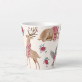 Schattige herders, vogels, bloemen latte mok (Voorkant)