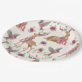 Schattige herders, vogels, bloemen papieren bordje (Gekanteld)