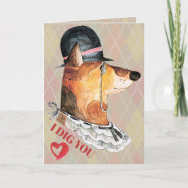 Schattige Heren Hond Ik Graaf Jou Feestdagen Kaart