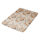 Schattige Herfst Beer & Woodland Bladerpatroon Badmat (Gekanteld)