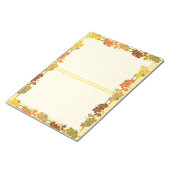 Schattige  herfst bloemengeel Sinaasappel Notitieblok (Schuin)