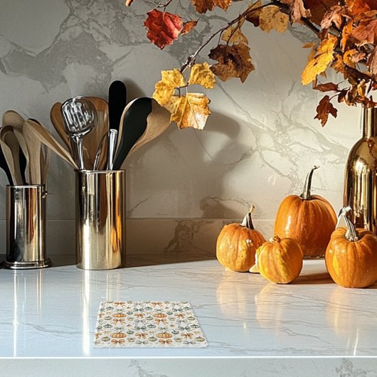 Schattige Herfst boog patroon Glazen Onderzetter