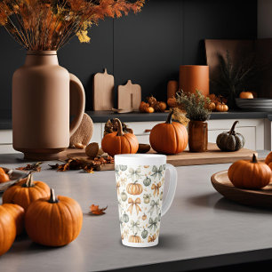 Schattige Herfst boog patroon Latte Mok