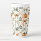 Schattige Herfst boog patroon Latte Mok (Voorkant)