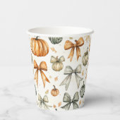 Schattige Herfst boog patroon Papieren Bekers (Achterkant)