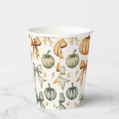 Schattige Herfst boog patroon Papieren Bekers (Rechts)
