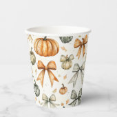 Schattige Herfst boog patroon Papieren Bekers (Voorkant)