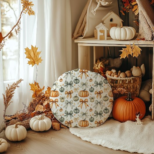 Schattige Herfst boog patroon Rond Kussen