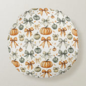 Schattige Herfst boog patroon Rond Kussen (Voorkant)