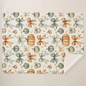 Schattige Herfst boog patroon Sherpa Deken (Voorkant (horizontaal))
