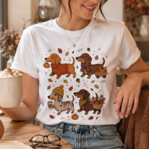 Schattige herfst dachshund parade thuiskomst honde