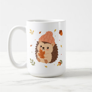 Schattige Herfst Egeltje Waterverf Koffie Koffiemok