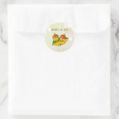 Schattige Herfst Eikel Bundel Van Vreugde Tweeling Ronde Sticker (Tas)