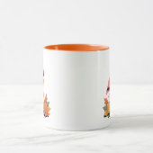 Schattige Herfst Flamingo Muts Sjaal Pompoenen Mok (Midden)
