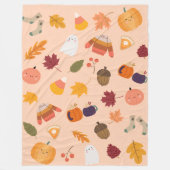 Schattige Herfst Fleece Deken (Voorkant)