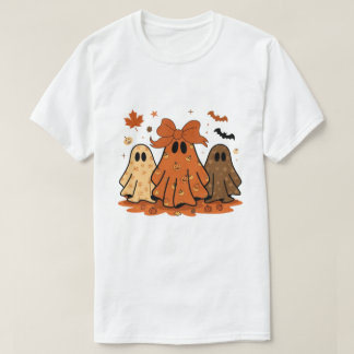 Schattige Herfst Geesten Pompoen Patroon Oranje St T-shirt