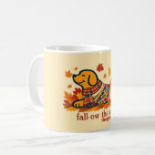 Schattige herfst hond liefhebber koffiemok (Voorkant links)
