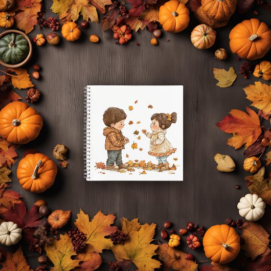 Schattige herfst kinder- notitieboek