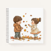 Schattige herfst kinder- notitieboek (Voorkant)