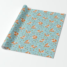 Schattige herfst mama en baby vos op blauw