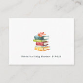 Schattige Herfst - Mannelijke Baby Shower Boek Ver Informatiekaartje (Achterkant)