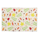 Schattige herfst met kleurrijke bladeren en noten kussensloop (Achterkant)