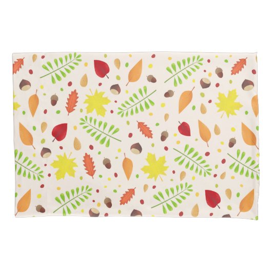 Schattige herfst met kleurrijke bladeren en noten kussensloop (Voorkant)