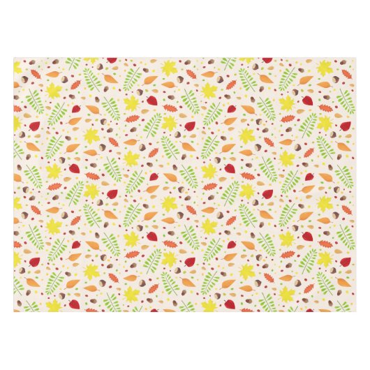 Schattige herfst met kleurrijke bladeren en noten tafelkleed (Voorkant (Horizontaal))