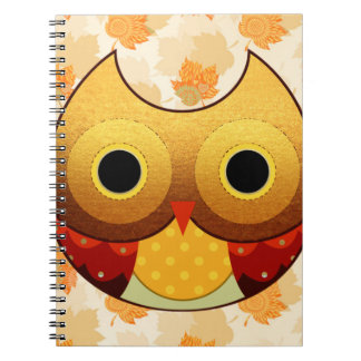 Schattige herfst Owl Notitieboek