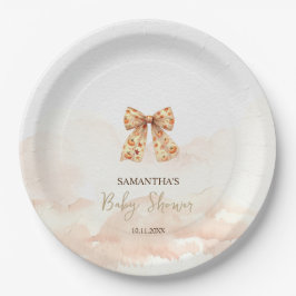 Schattige herfst pompoenen boog baby shower papieren bordje