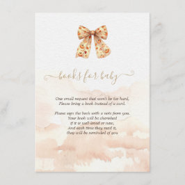 Schattige herfst pompoenen strik baby shower  informatiekaartje