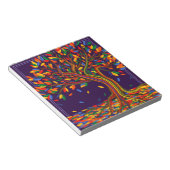 Schattige herfst regenboog boom paarse herfst than notitieblok (Schuin)