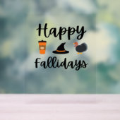 Schattige herfst seizoen Fijne herfstvakantie Than Acryl Bord (Neutraal)