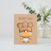 schattige Herfst Seizoensgebonden bakkoepel voegt Briefkaart (Staand voorkant)