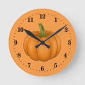 schattige Herfst Seizoenspompoen Ronde Klok (Voorkant)