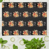 Schattige Herfst-themapatroon | Bloemen Herfst zwa Theedoek (Gevouwen)