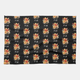 Schattige Herfst-themapatroon | Bloemen Herfst zwa Theedoek