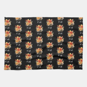 Schattige Herfst-themapatroon Bloemen Herfst zwa Theedoek