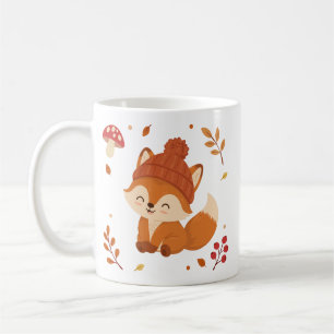 Schattige Herfst Vos Waterverf Koffie Koffiemok