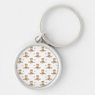 Schattige herfstbaby's in een patroon van vallende sleutelhanger